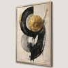 Abstract Gold Circle Framed Canvas Print Luxury Art