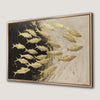 Abstract Gold Fish Canvas Print for Modern Living Room