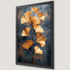 Abstract Golden Ginkgo Leaves Art Poster for Elegant Wall Decor