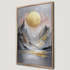 Abstract Golden Sun and Mountain Peaks Canvas Print Art