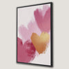 Abstract Heart Pink and Gold Romantic Canvas Print