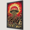 Abstract Jellyfish Art Poster for Coastal Decor