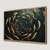 Abstract Koi Fish Spiral Canvas Print Japanese Zen Art