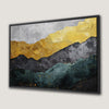 Abstract Landscape Canvas Print with Modern Gold Black Teal Art