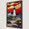 Abstract Lighthouse Art Poster for Coastal Decor