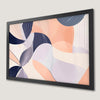Abstract Lines Art Poster in Purple and Pink Tones