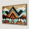 Abstract Mountainscape with Geometric Patterns Canvas Print
