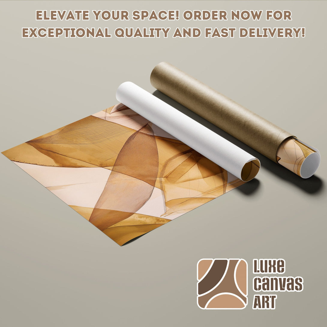 Abstract art Poster Roll in warm earth tones. Elevate your space with exceptional quality art!