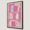 Abstract Pink Art Canvas Print Hues with Boho Style