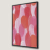 Abstract Pink Circles Framed Canvas Print Boho Art