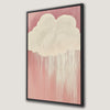 Abstract Pink Cloud Framed Canvas Print for Nursery Decor