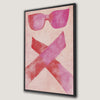 Abstract Pink Hues with Sunglasses Canvas Print Decor