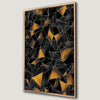 Abstract Poster with Black Gold Mosaic Canvas Print