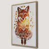 Abstract Red Fox Geometric Canvas Print for Boho Decor