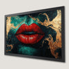 Abstract Red Lips Art Poster - Modern Wall Decor