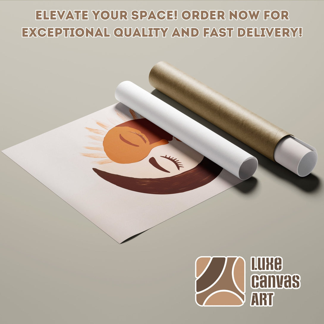 Poster Roll of abstract art in warm, earthy tones. Modern style, perfect for home decor. Order your poster today!