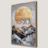 Abstract Sun and Mountains Canvas Print for Modern Decor