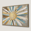 Abstract Sun Canvas Print in Earth Tones with Boho Chic Style