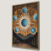 Abstract Sun with Moon Framed Canvas Print Desert Art