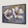 Abstract White and Purple Flower Canvas Print Botanical Art