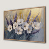Abstract White and Purple Flowers Canvas Print for Home