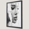 Abstract Woman's Face Art Poster - Elegant Black and White Print