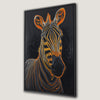 Abstract Zebra Painting Orange Black Canvas Print
