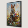 Adorable Bunny in Spring Meadow Canvas Print Wall Art