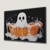 Adorable Ghost in Orange Bathtub Canvas Print