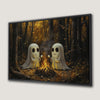 Adorable Ghosts Campfire Canvas Print Halloween Decor