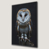 Adorable Owl Canvas Print with Intense Gaze Wall Art
