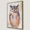 Adorable Owl Framed Canvas Print, Bohemian Wildlife Art