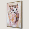 Adorable Pink Owl Canvas Print for Boho Chic Decor