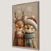 Adorable Reindeer Canvas Print Wall Art for Christmas
