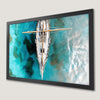 Aerial Ship View Art Poster for Nautical Wall Decor