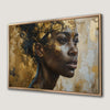 African American Girl Portrait Canvas Print Art Decor