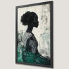African American Girl Silhouette Art Poster for Elegant Decor