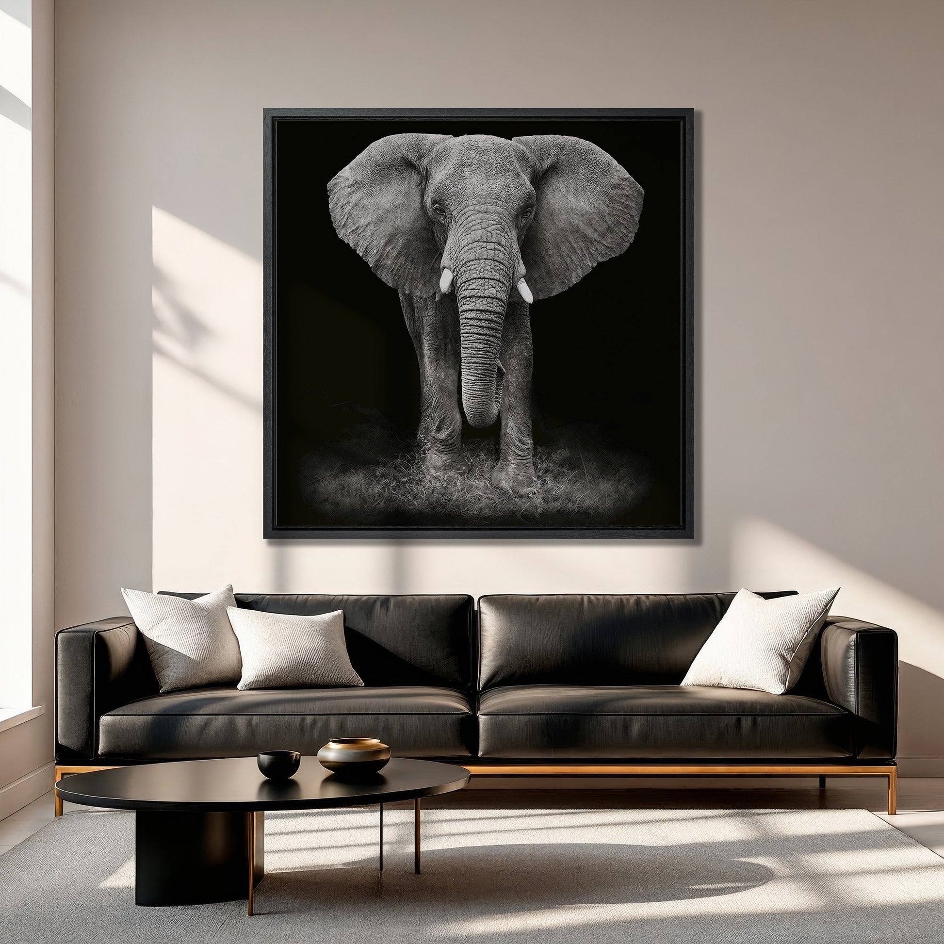 African Elephant Extra Large Canvas Print Art Decor