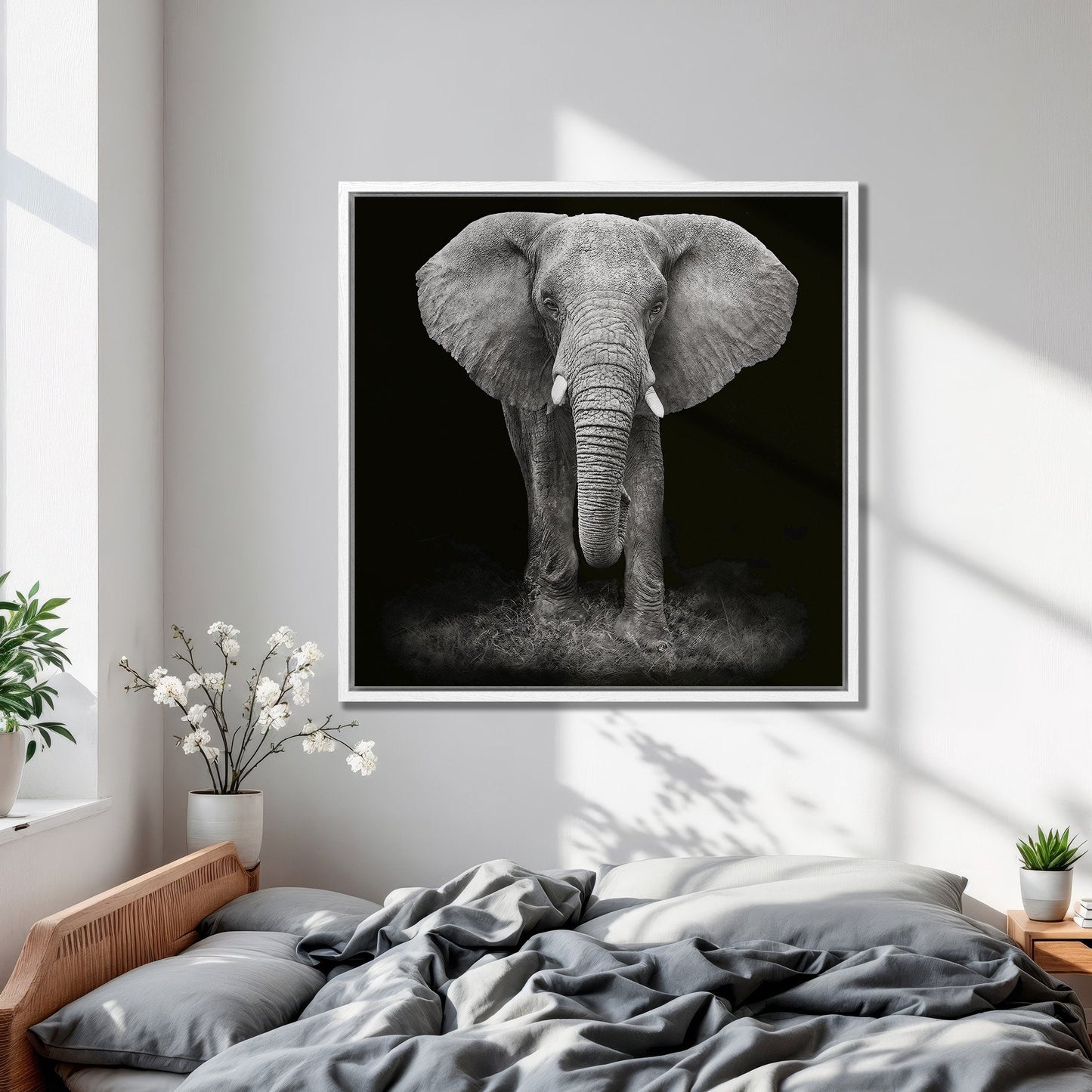 African Elephant Extra Large Canvas Print Art Decor