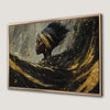African Woman Black and Gold Canvas Print Art