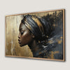 African Woman Profile Canvas Print Framed Art
