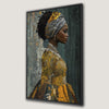 Afrocentric Woman Portrait Canvas Print Modern Fashion Art