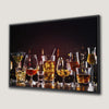 Alcohol Decor in Glasses Bar Counter Canvas Print Art