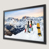 Alpine Adventure Art Poster: Winter Sports on the Slopes