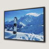 Alpine Winter Landscape Snowboard Canvas Print Decor