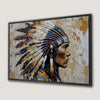 American Indian Chief Canvas Print Tribal Wall Art