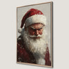 Angry Santa Claus Portrait Canvas Print for Christmas Decor