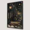 Antique Books and Candle Glow Canvas Print Art Decor