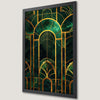 Art Deco Green and Gold Poster: Elegant Wall Decor for Your Space