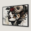 Artistic Floral Woman Face Canvas Print